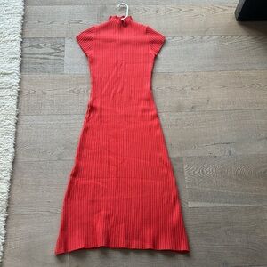 Bohme ribbed orange dress